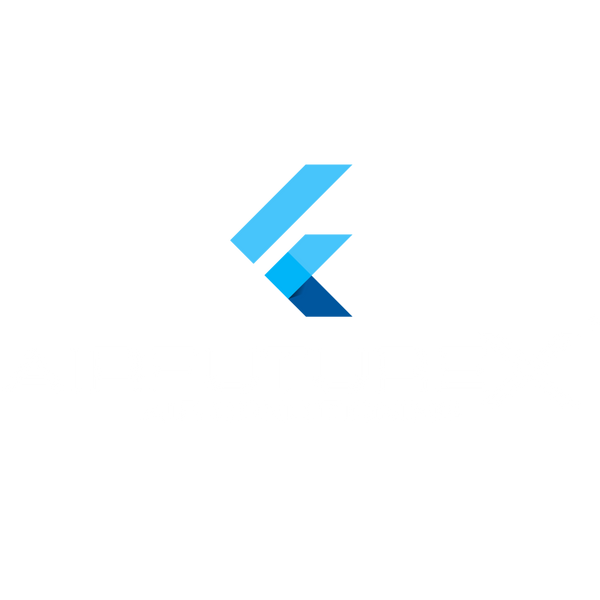 Blue geometric logo on a white background